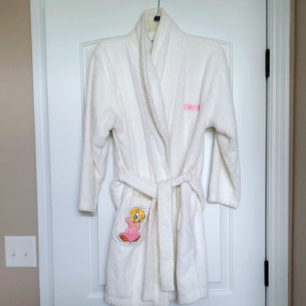 White Tweety Bird Bathrobe